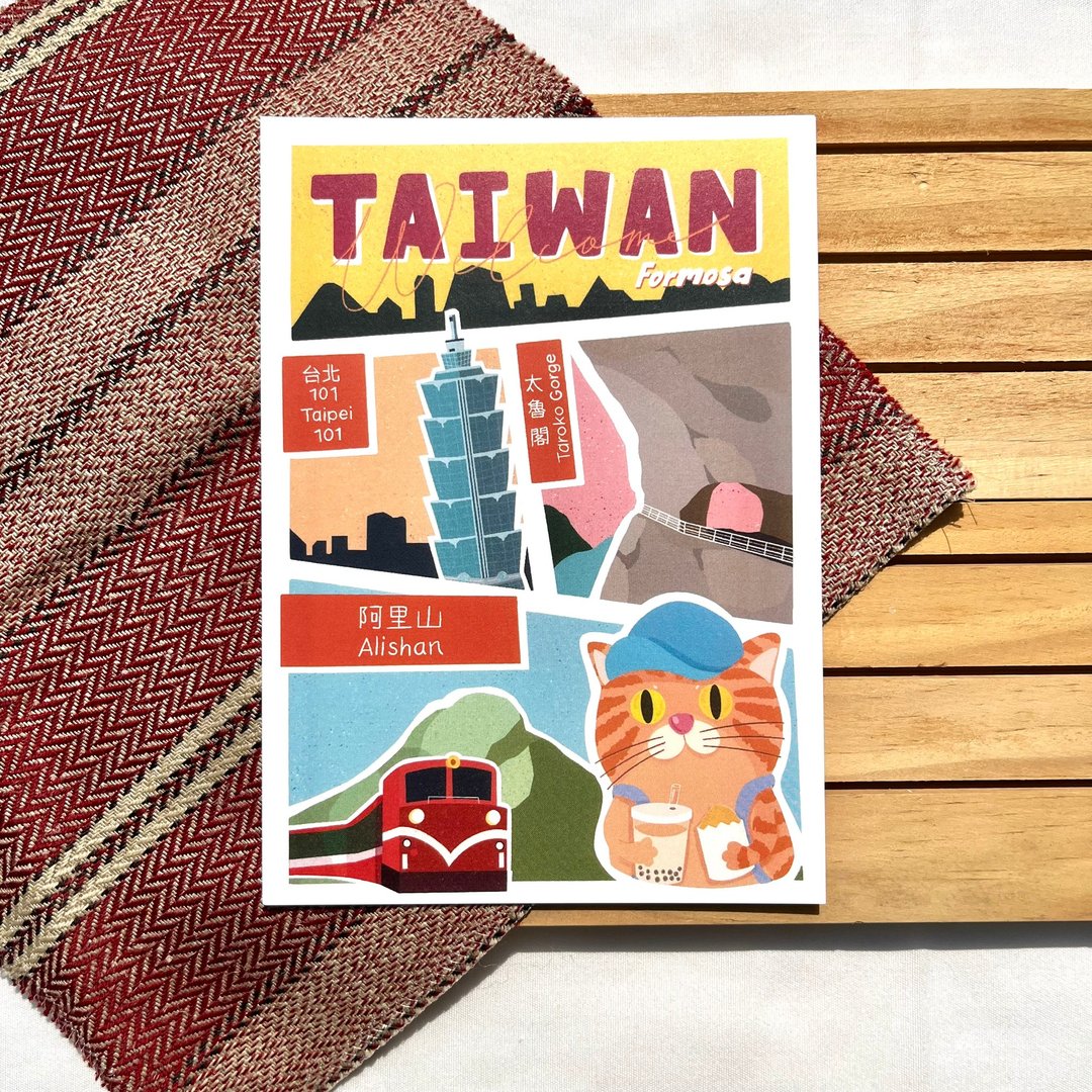 猫咪国家系列－台湾 - 卡片/明信片 - 纸 白色