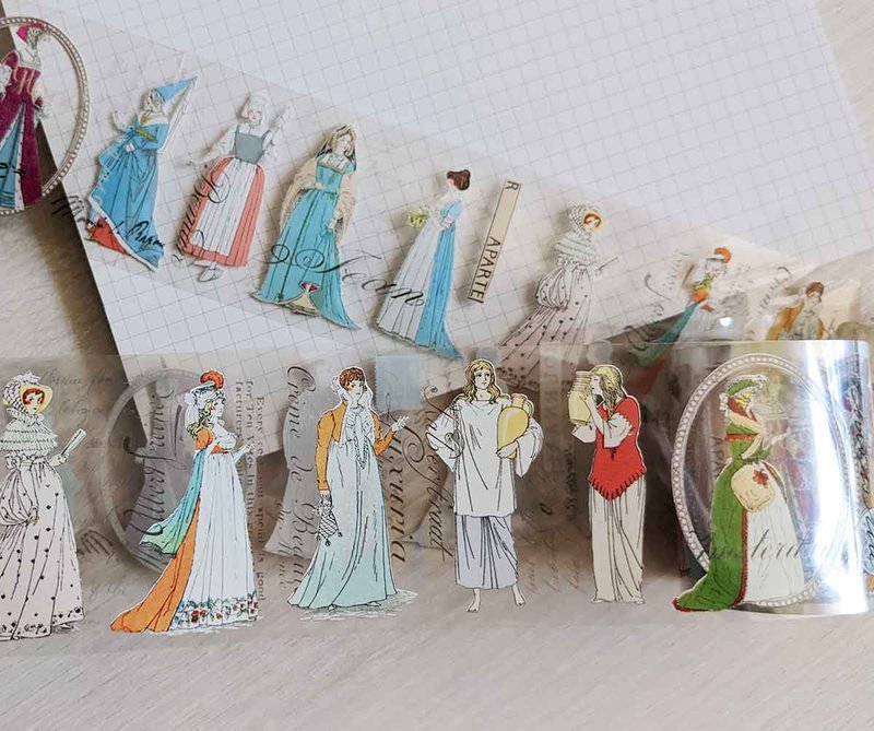 PET胶带#30 / 6厘米  带离型纸+白墨 亮面透明 - 纸胶带 - 塑料 