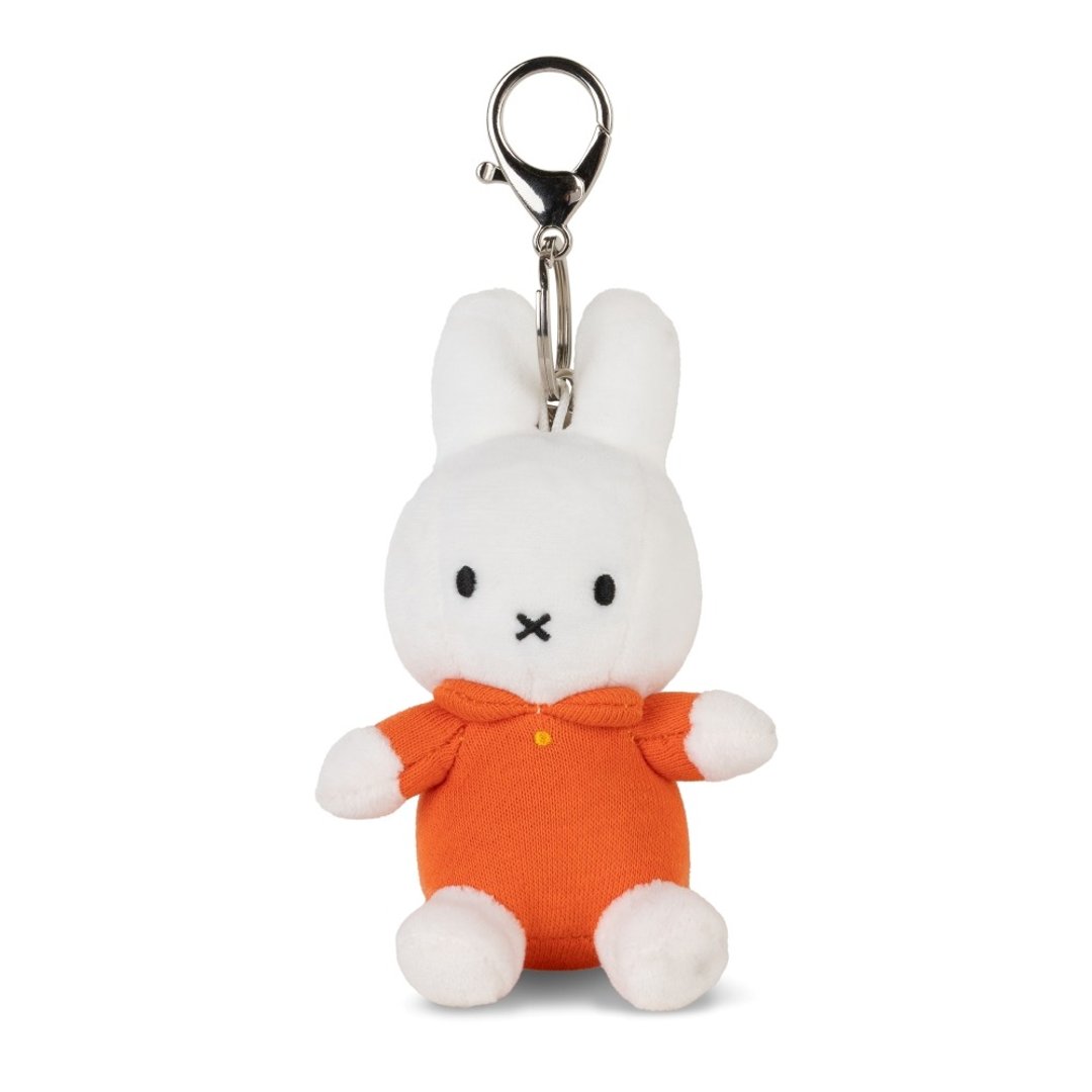 24H 出货【新品】BON TON TOYS Miffy 米菲兔钥匙圈 - 经典橘 10cm - 钥匙链/钥匙包 - 聚酯纤维 橘色