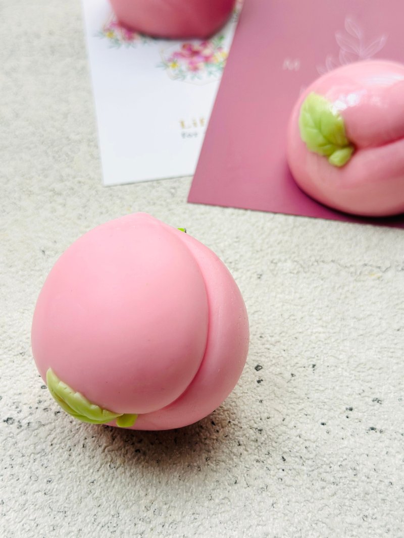 桃花好人缘 寿桃手工皂|吉祥长寿|开运祝福|生日|企业赠礼 - 肥皂/手工皂 - 其他材质 粉红色