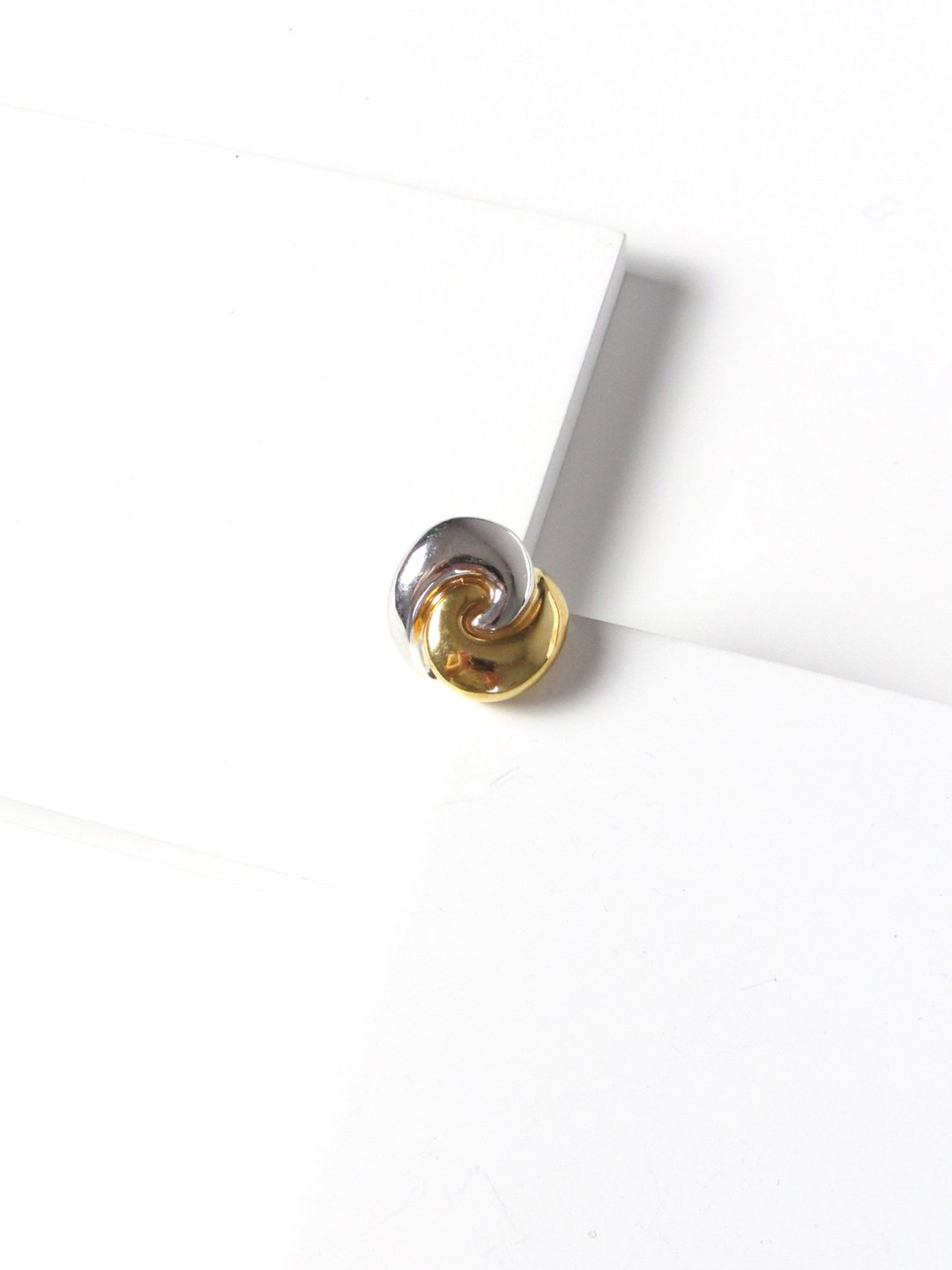 Vintage Gold Dipped Statement Ring - 戒指 - 银 银色