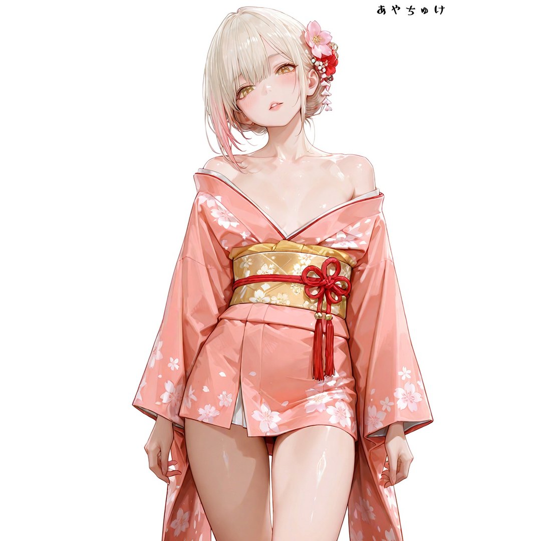【12月新品】07-109-0055 人物贴纸 性感和服女孩 - 贴纸 - 纸 
