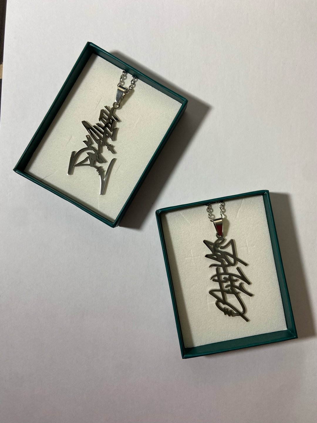 现货秒出 专注 坚持 - 钛钢项链 饰品 时尚配件 涂鸦中文字体 - 项链 - 其他材质 银色