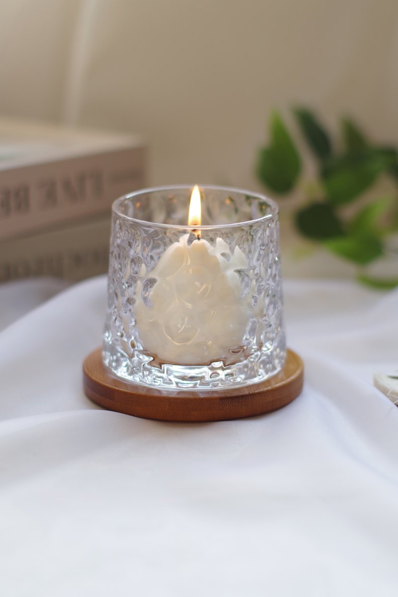 精选推荐♪ Limoncello 香气 手工香氛大豆蜡烛 ~Mellow Candle~ 烛光 - 蜡烛/烛台 - 玻璃 白色