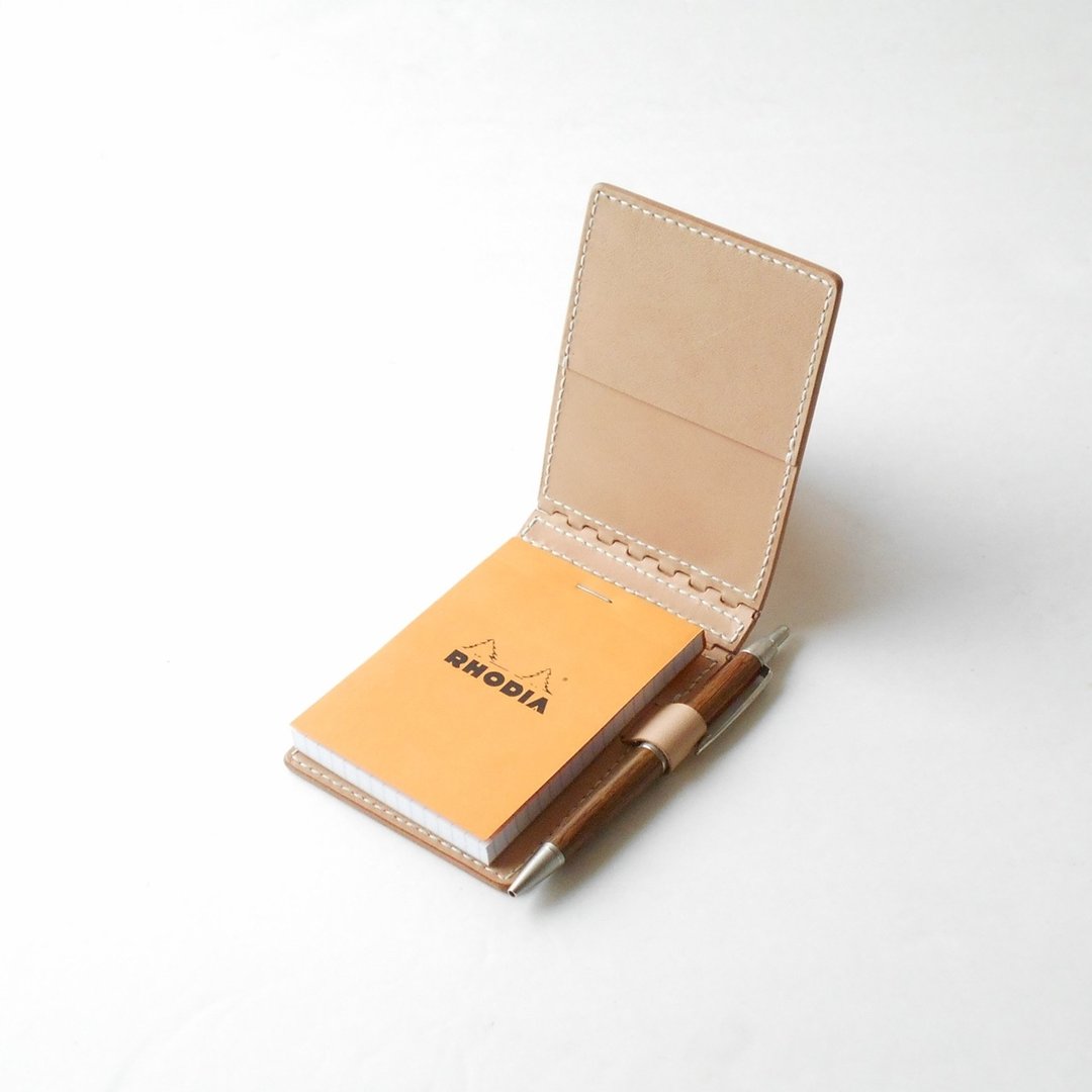 皮革铰链 RHODIA No11 保护套 - Natural - 笔记本/手帐 - 真皮 