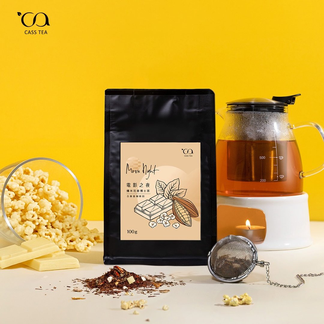 【User Bag 原叶散茶】CASS TEA 电影之夜 爆米花香博士茶 100g - 茶 - 其他材质 紫色