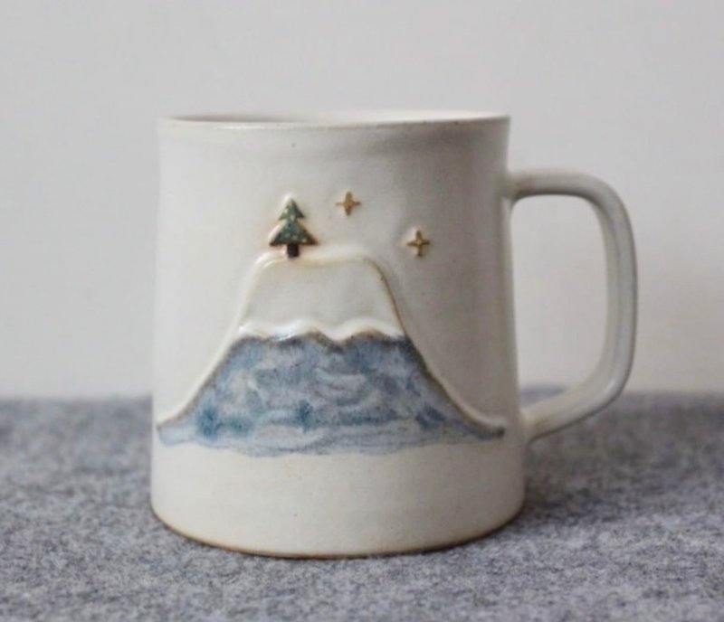 星空版 富士山咖啡杯 - 咖啡杯/马克杯 - 陶 