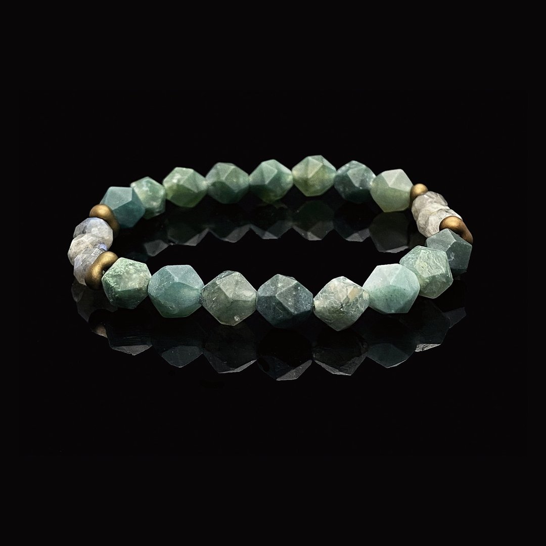【行动代号-蓝月光/Operation Moonstone】水草玛瑙天然石手链 - 手链/手环 - 水晶 