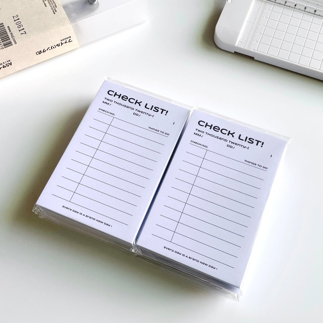 Checklist_每日清单 - 便条纸/标签贴 - 纸 白色