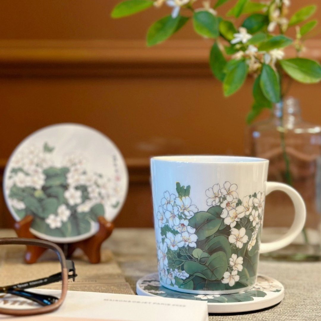 油桐花开马克杯/五月雪/油桐花/300CC/办公室小物/实用/方便/日常 - 其他杯子 - 瓷 