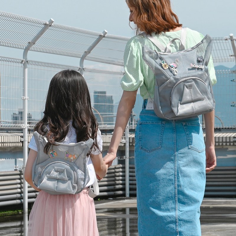 ORIBAGU 折纸包_银网眼法斗  迷你包 - 后背包/双肩包 - 聚酯纤维 银色