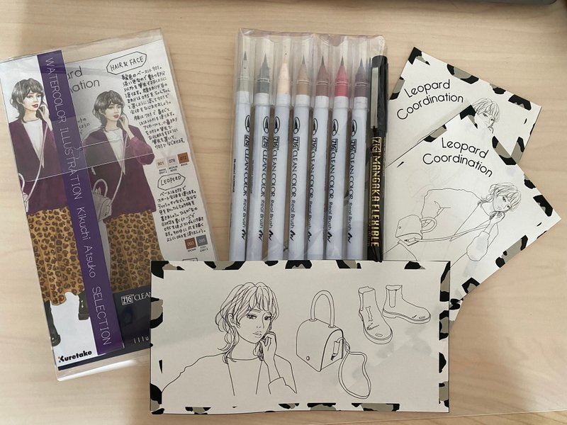 水彩插图 Atsuko Kikuchi 选择豹 - 其他书写用品 - 塑料 