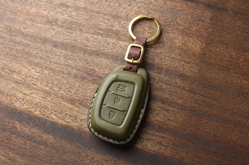 现代 Hyundai Elantra 汽车钥匙皮套【定制化】 - 钥匙链/钥匙包 - 真皮 