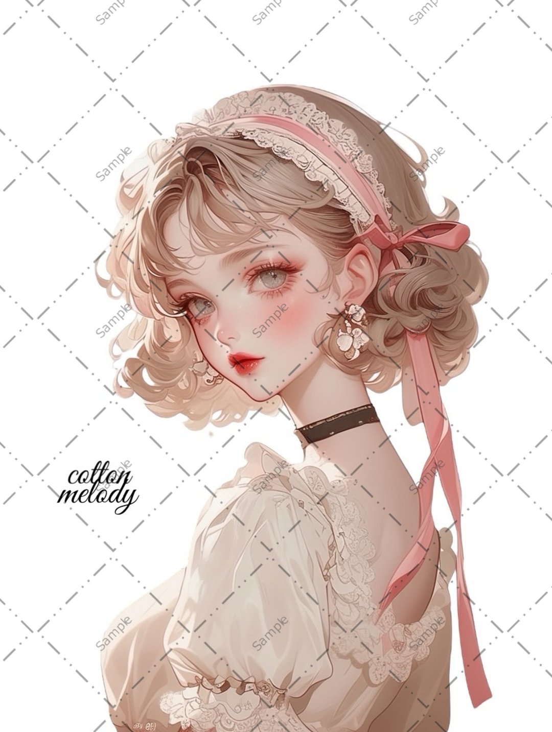 original sticker no.966 人物贴纸 原创贴纸 人物贴纸 女孩贴纸 原创人物贴纸 - 贴纸 - 纸 