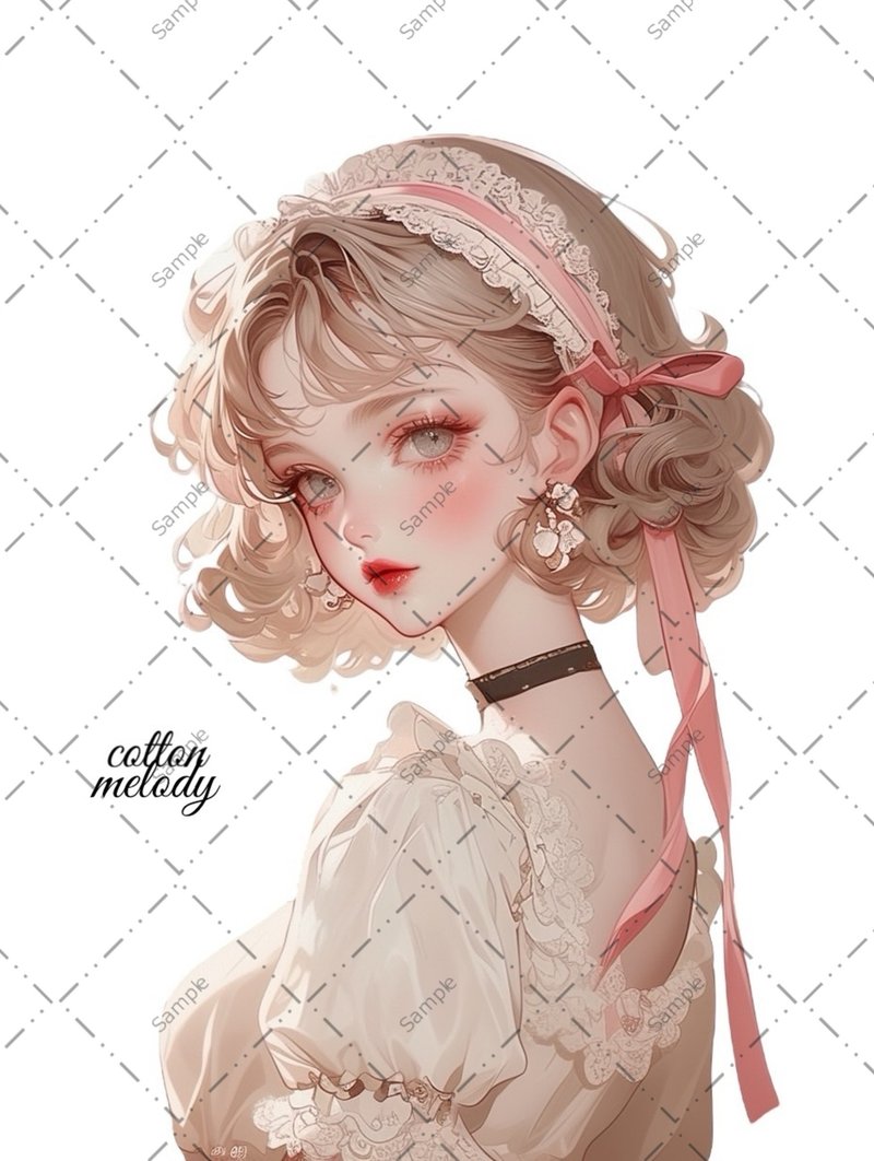 original sticker no.966 人物贴纸 原创贴纸 人物贴纸 女孩贴纸 原创人物贴纸 - 贴纸 - 纸 