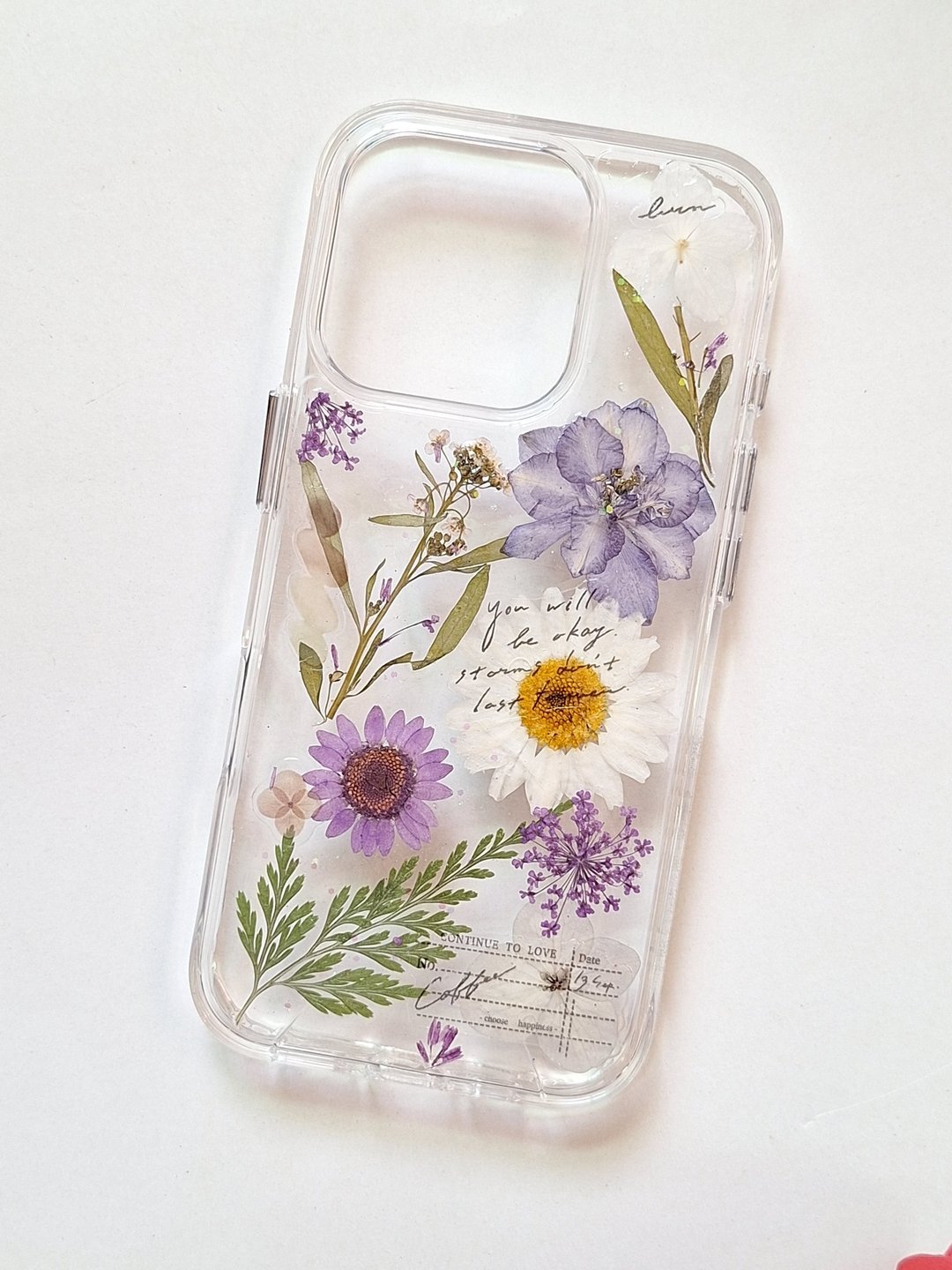 手作押花手机保护壳| 订制 | Apple iPhone 16 Pro - 手机壳/手机套 - 塑料 多色