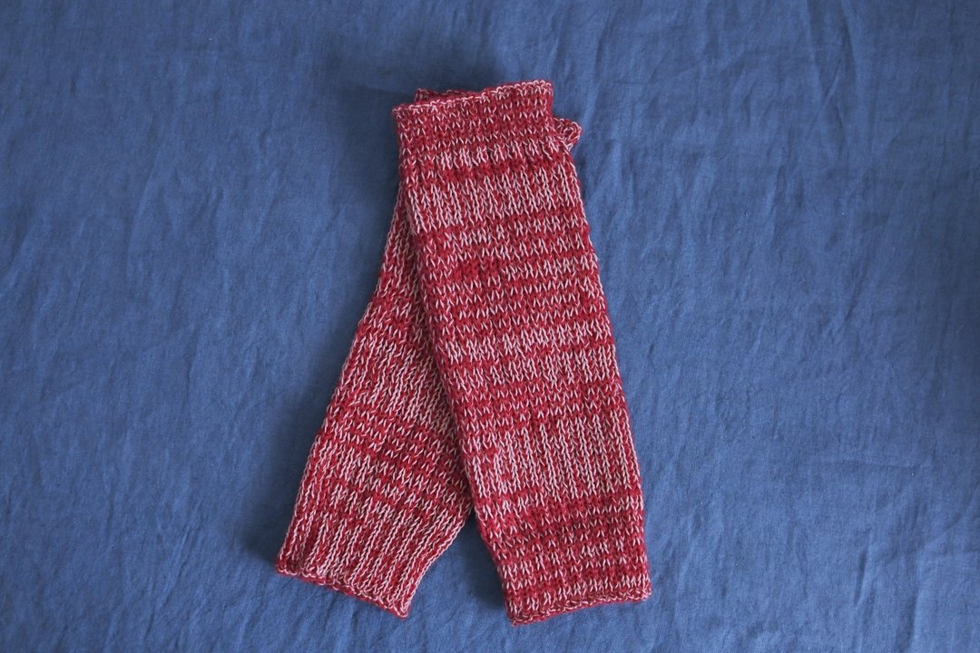 Red long leg warmers - 女装针织衫/毛衣 - 棉 红色