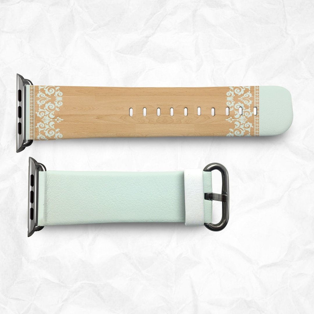 木纹雕花款苹果手表真皮表带 Apple Watch 专用真皮表带(BBSW056) - 表带 - 真皮 