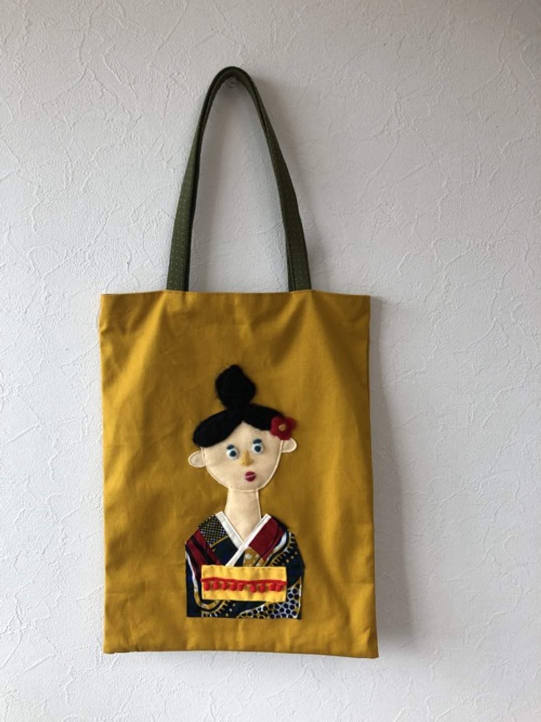 kimono bag yellow - 手提包/手提袋 - 羊毛 