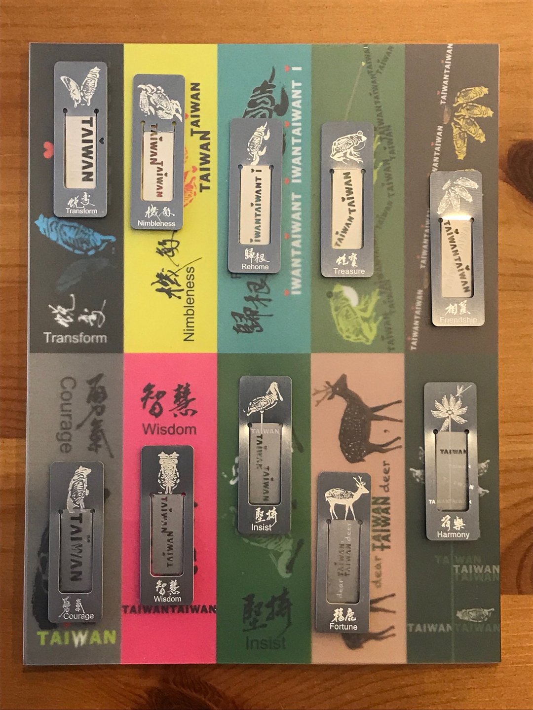 Goody Bag -不锈钢金属书签套装十款-台湾象形特有生物 - 书签 - 不锈钢 银色