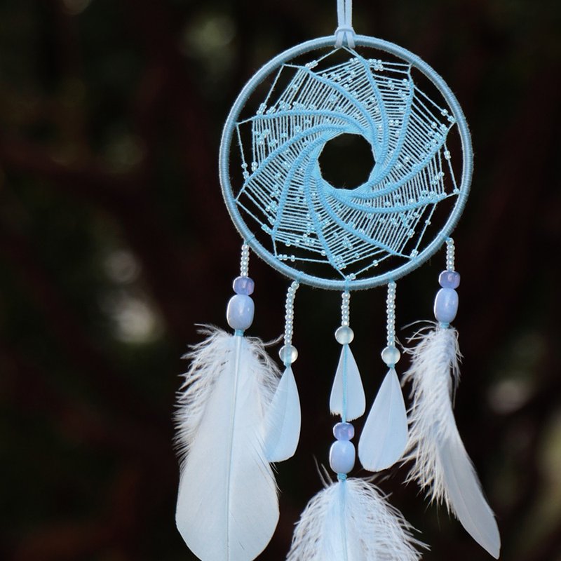 星际轨道丨手工编织 捕梦网 Dreamcatcher-蔚天蓝 - 摆饰 - 其他材质 蓝色