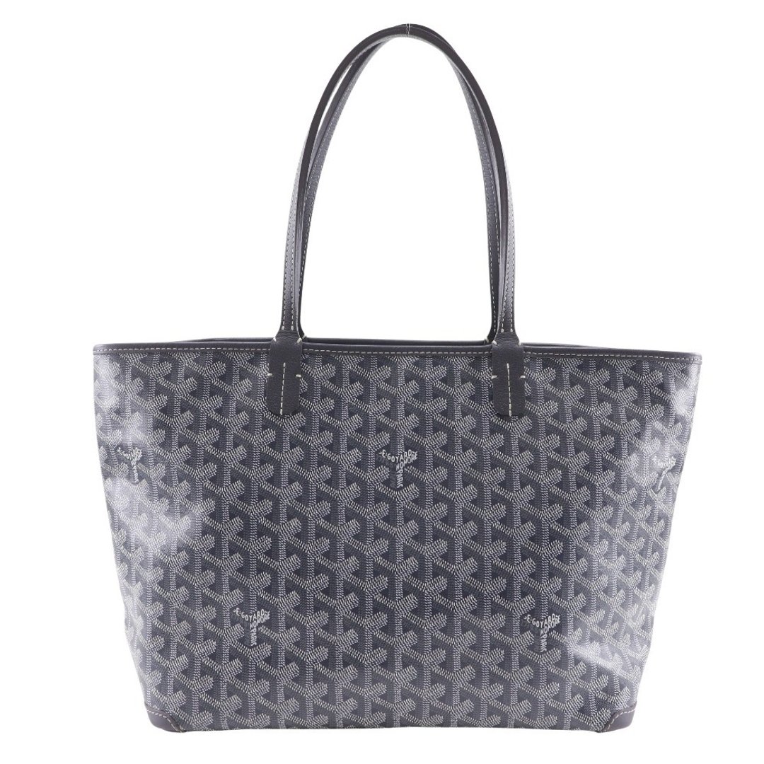 【日本直送】GOYARD 经典 Artois PM 托特包 PVC x 小牛皮 灰灰色 男女皆宜【二手】 - 手提包/手提袋 - 塑料 黑色