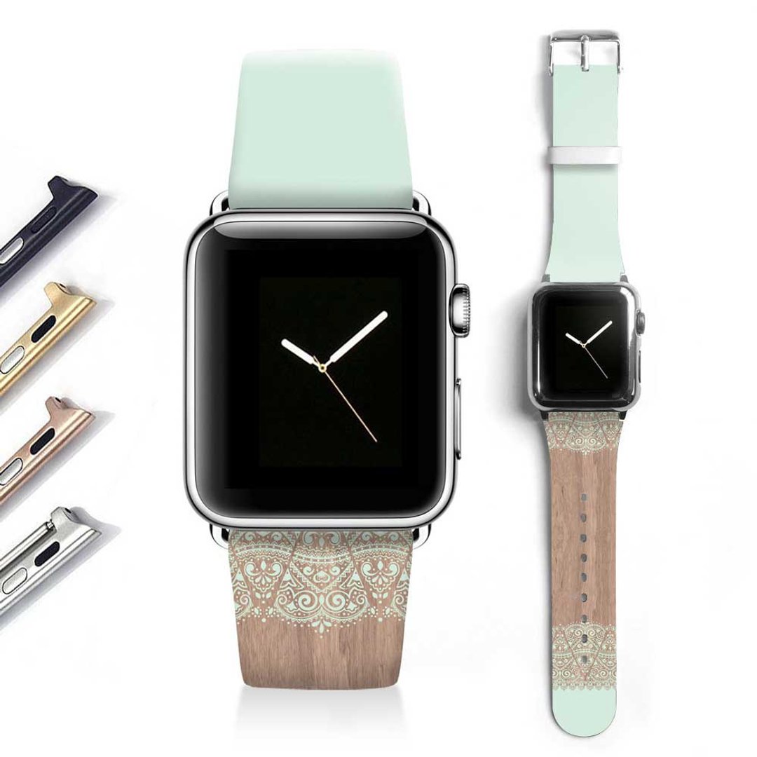 Apple watch band 真皮手表带不锈钢手表扣 38mm 42mm S016 - 表带 - 真皮 多色