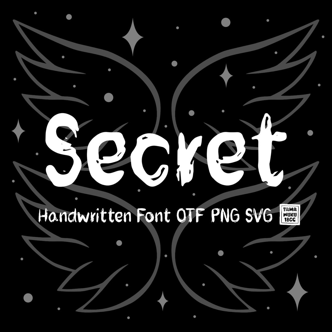 秘密 OTF PNG SVG - 字体设计 - 其他材质 