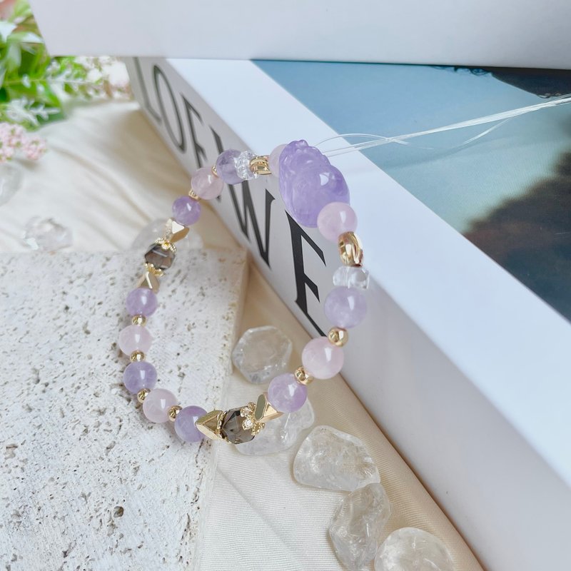 水晶手链设计款 14K包金  开运水晶手链 礼物 - 手链/手环 - 水晶 多色