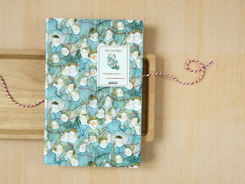 红线 | 笔记本 记事本 手帐 | 车线 横线本子 | dodolulu - 笔记本/手帐 - 纸 绿色