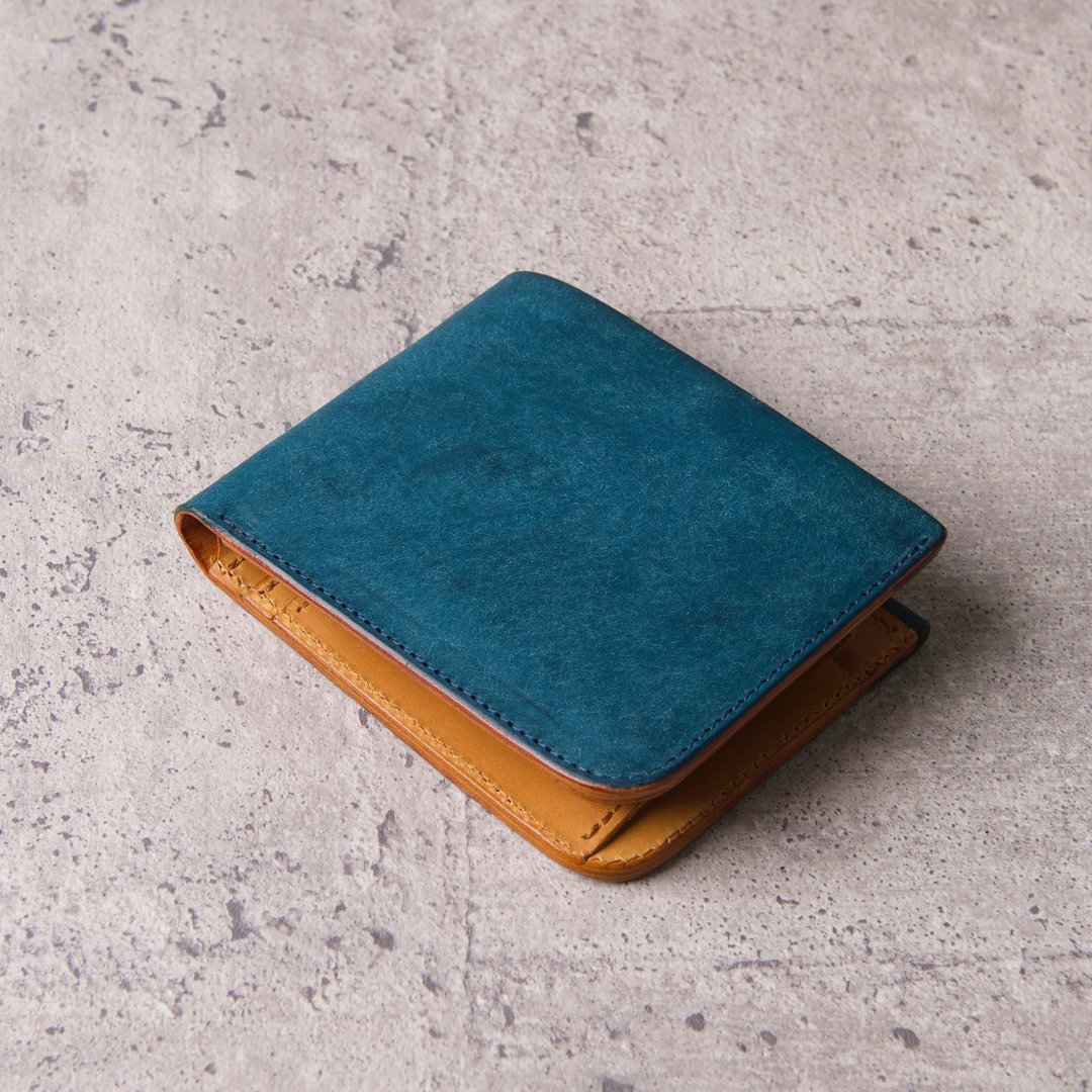 | 订制 | -翻盖证件零钱袋短夹 Coin Wallet / 磨砂蓝 Blue - 皮夹/钱包 - 真皮 
