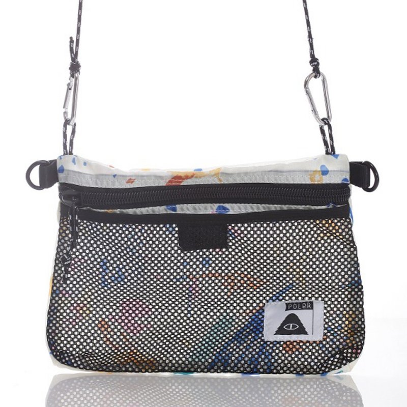 【彩虹】日韩限定 POLER STUFFABLE POUCH 轻便侧背袋 喷漆彩漾 - 侧背包/斜挎包 - 聚酯纤维 多色