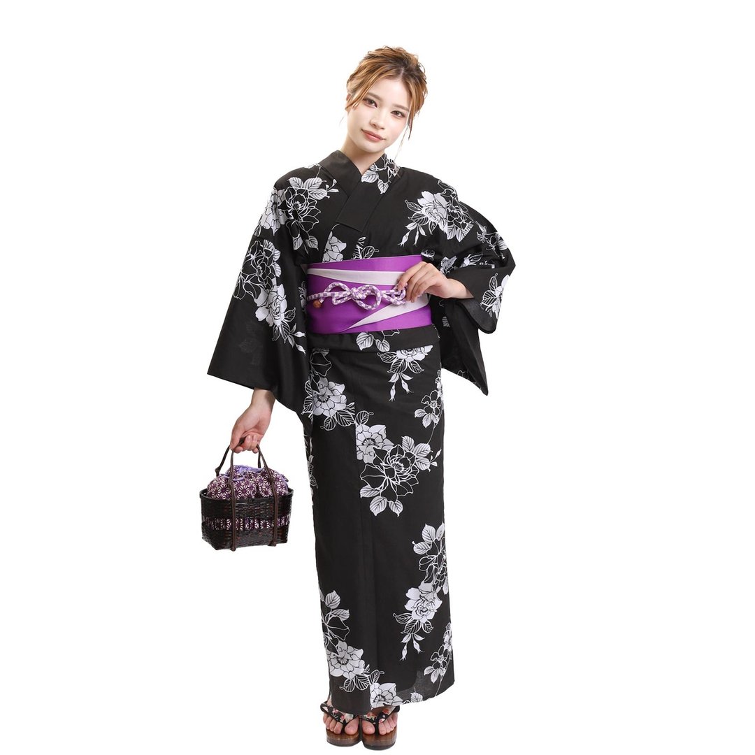 日本 和服 女性 浴衣 腰封 2件组 F Size x33-05 yukata - 其他 - 棉 蓝色