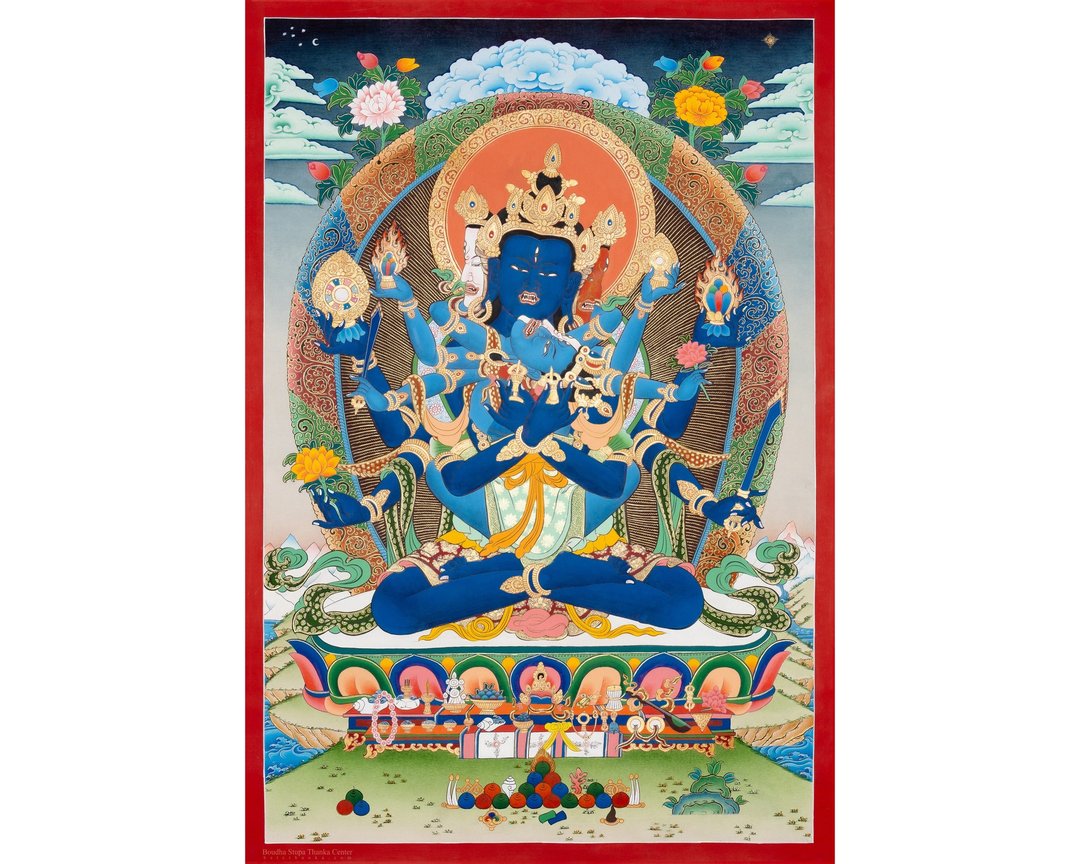 唐卡艺术 观自在菩萨的神圣光辉 - 墙贴/壁贴 - 其他材质 多色