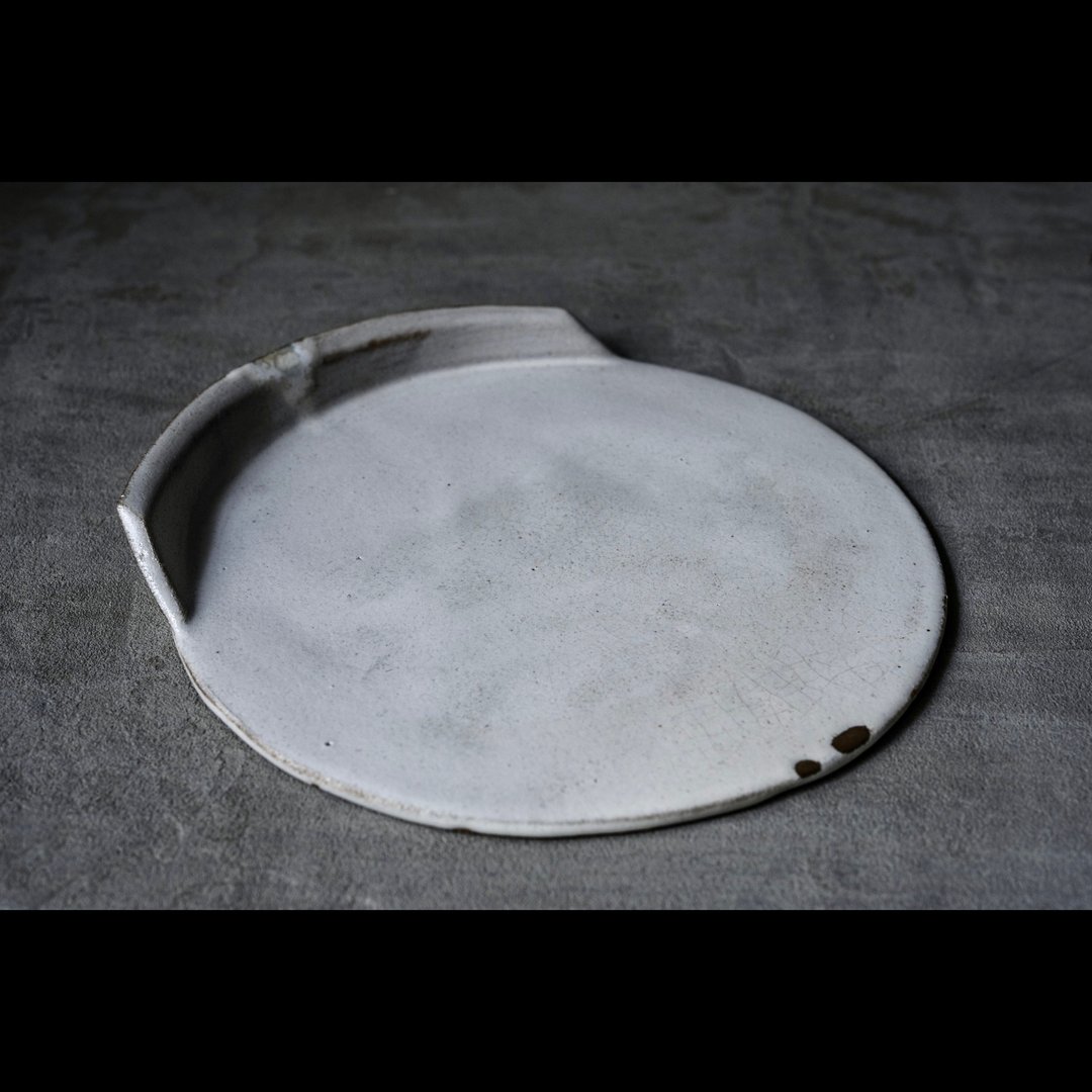 no25de_结晶流釉金继折角薄型陶盘/ kintsugi ceramic2020 - 盘子/餐盘/盘架 - 陶 银色