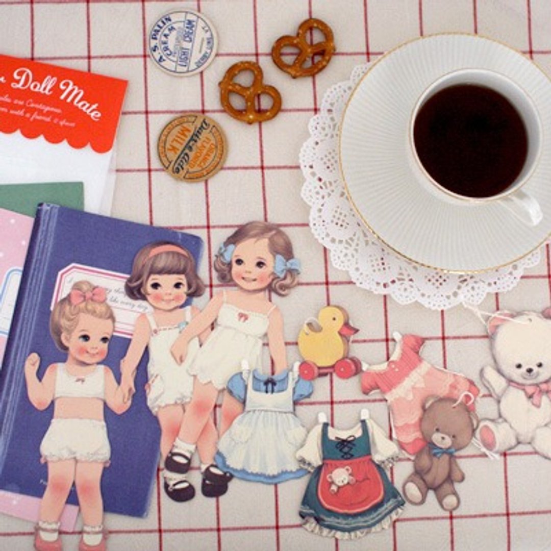 Afrocat-纸娃娃贺卡套组 paper doll mate card set片信封3套装 - 卡片/明信片 - 纸 