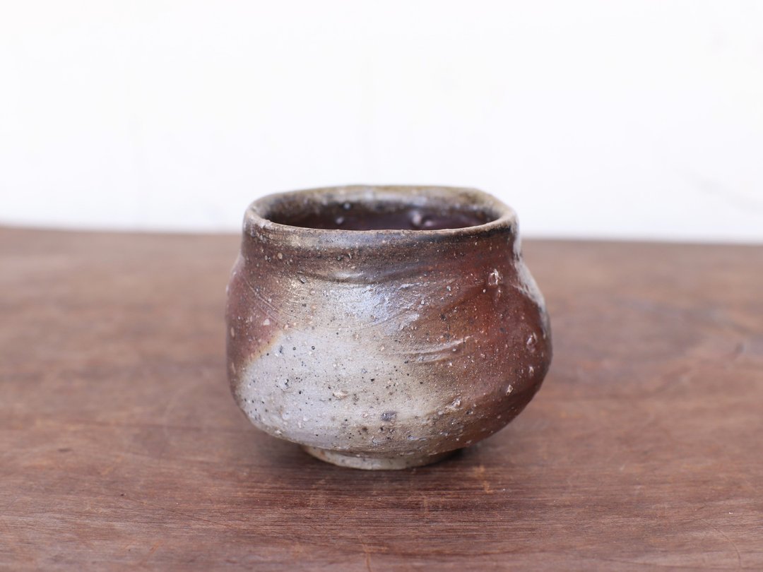 备前烧 备前杯 (附木盒) gi-067 - 酒杯/酒器 - 陶 咖啡色