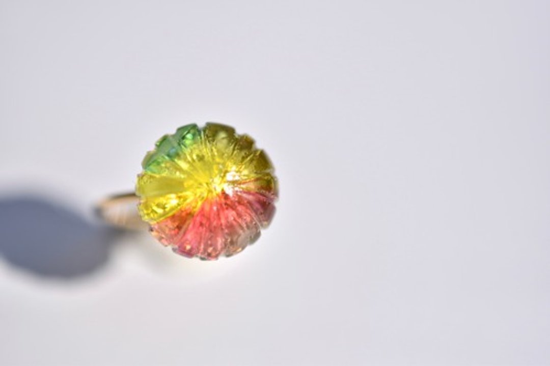 enKiriko little flower ring 017 - 戒指 - 玻璃 