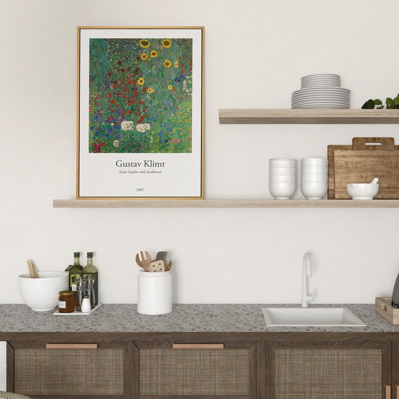 克林姆_向日葵花园 - 花卉系列挂画/植物挂画/太阳花/装饰画 - 海报/装饰画/版画 - 其他材质 绿色