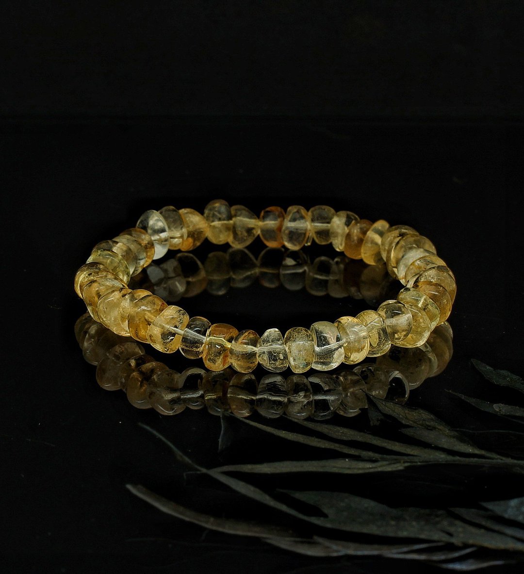 不定型原石黄水晶手链-8 ( Raw Citrine Bracelet ) - 手链/手环 - 水晶 