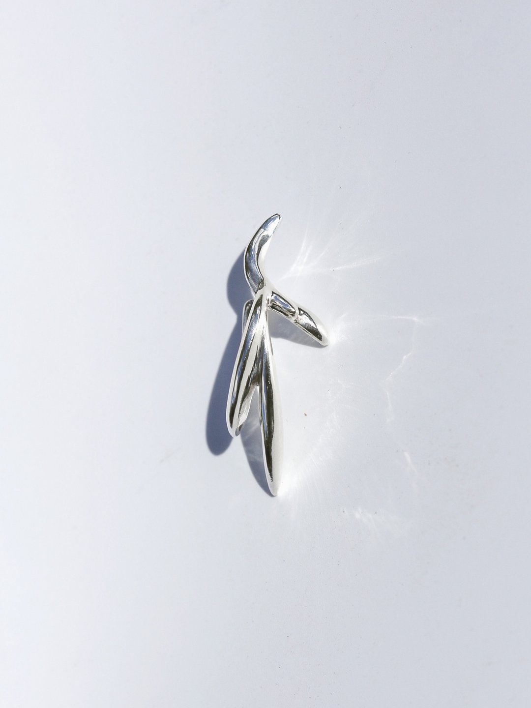 Waterfall Ear Cuff 瀑布耳骨夹 - 耳环/耳夹 - 纯银 银色