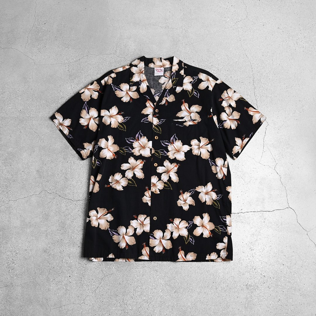 Aloha Shirts 夏威夷衫 / 古巴领衬衫、夏季古着衬衫 - 男装衬衫 - 棉．麻 黑色
