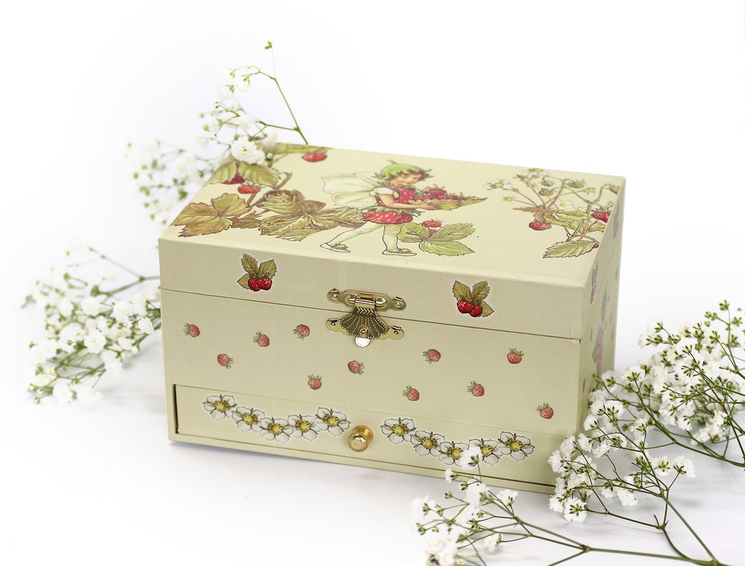 Trousselier - Fairy Strawberry 士多啤梨仙子自转首饰盒 - 玩具/玩偶 - 其他材质 卡其色
