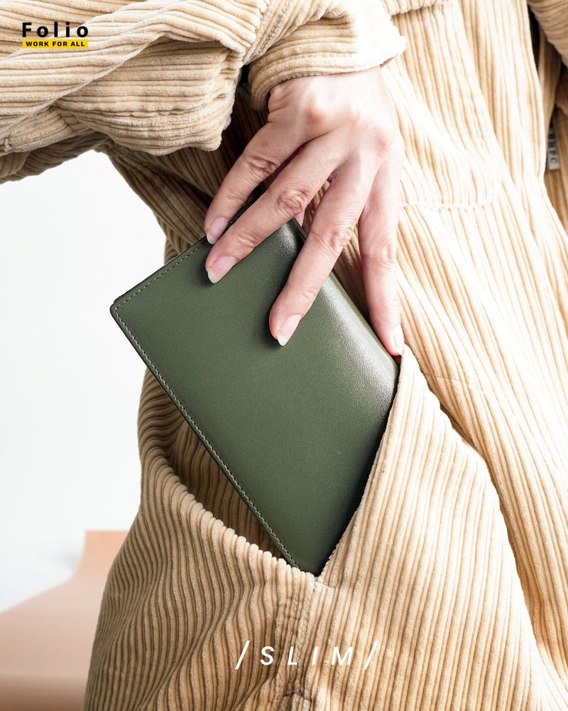 Myra Slim Long Wallet (Two-Tone) - 皮夹/钱包 - 真皮 