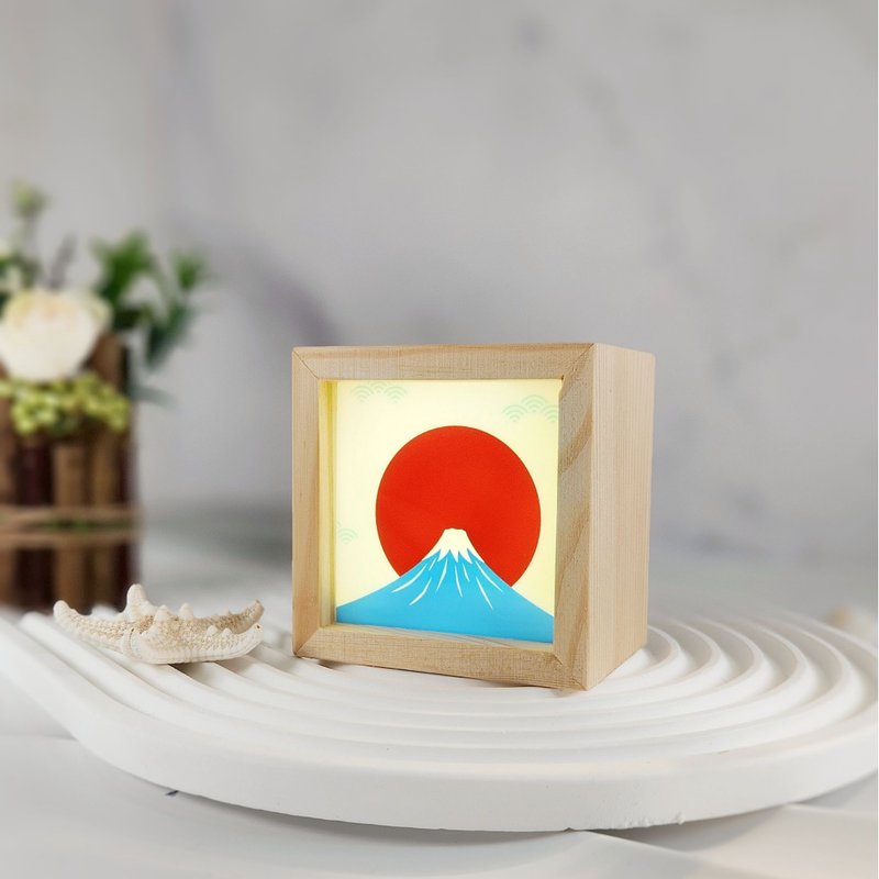 富士山 / 日系 / 木制手工灯箱 - 灯具/灯饰 - 木头 白色