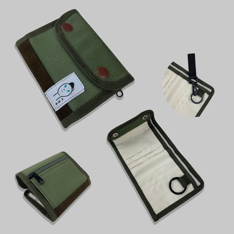 กระเป๋าสตางค์รุ่น Alien Wallet Amy Green color - 皮夹/钱包 - 防水材质 绿色