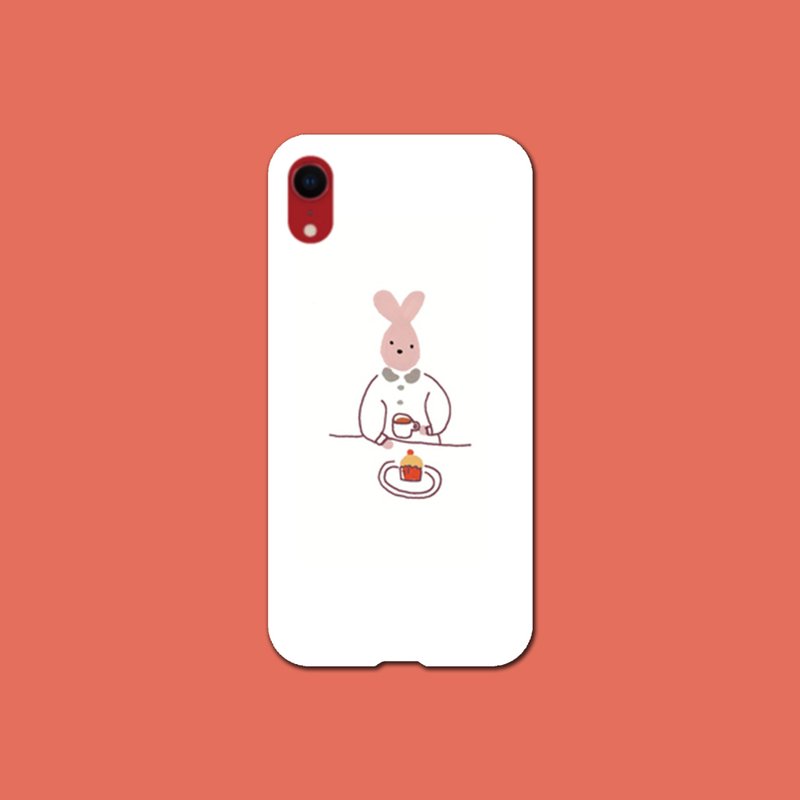 Rabbit and cupcake Phone Case - 手机壳/手机套 - 塑料 白色
