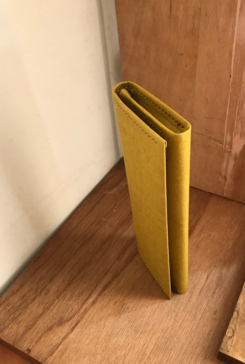 - 水洗纸长夹 /葵黄-*新色*素食纸皮革 - 皮夹/钱包 - 纸 橘色