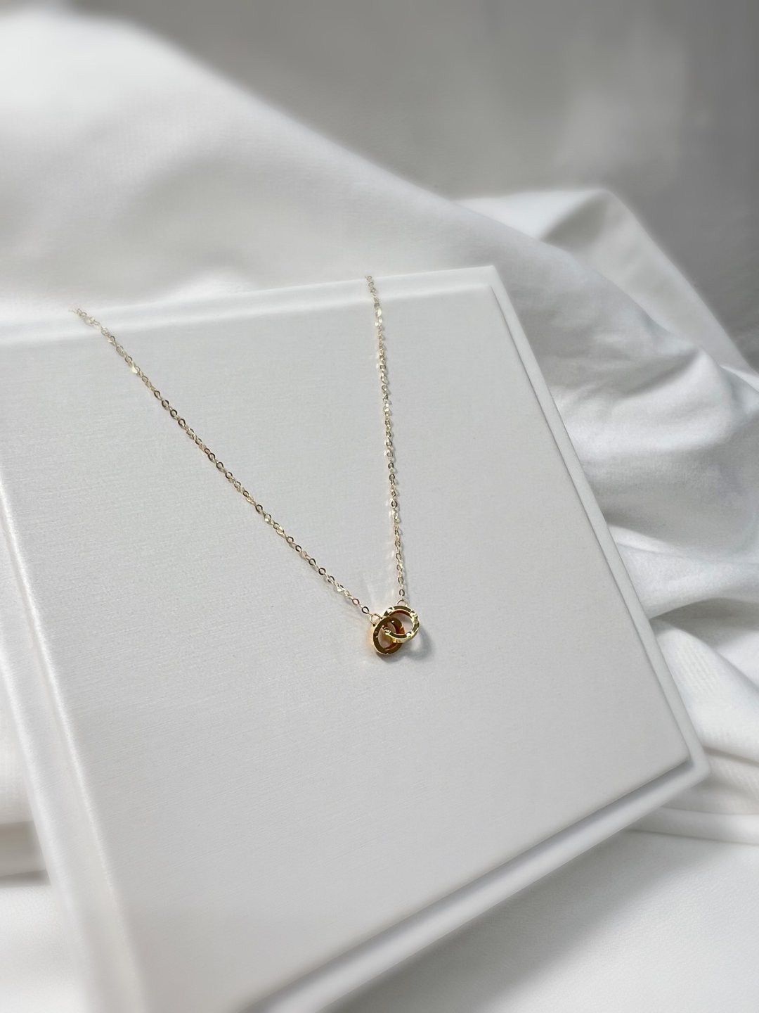 双子星项链  Twin Stars Necklace- 18K纯金金项链 - 项链 - 贵金属 金色