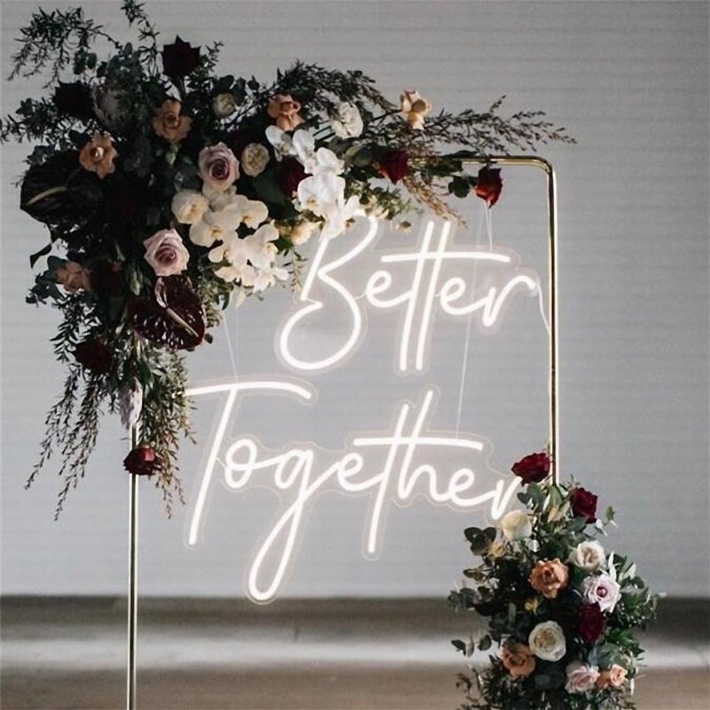 Better Together 霓虹灯情人节礼物婚礼装潢客制化夜灯手作 - 灯具/灯饰 - 压克力 透明